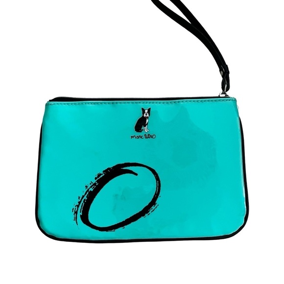 MARC TETRO Bulldog Green Wristlet Zippered Pouch - Picture 2 of 3